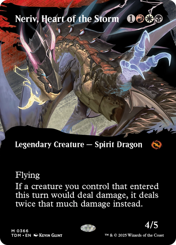 Neriv, Heart of the Storm (TDM-366) - Tarkir: Dragonstorm: (Showcase) (Borderless) - Poke-Collect