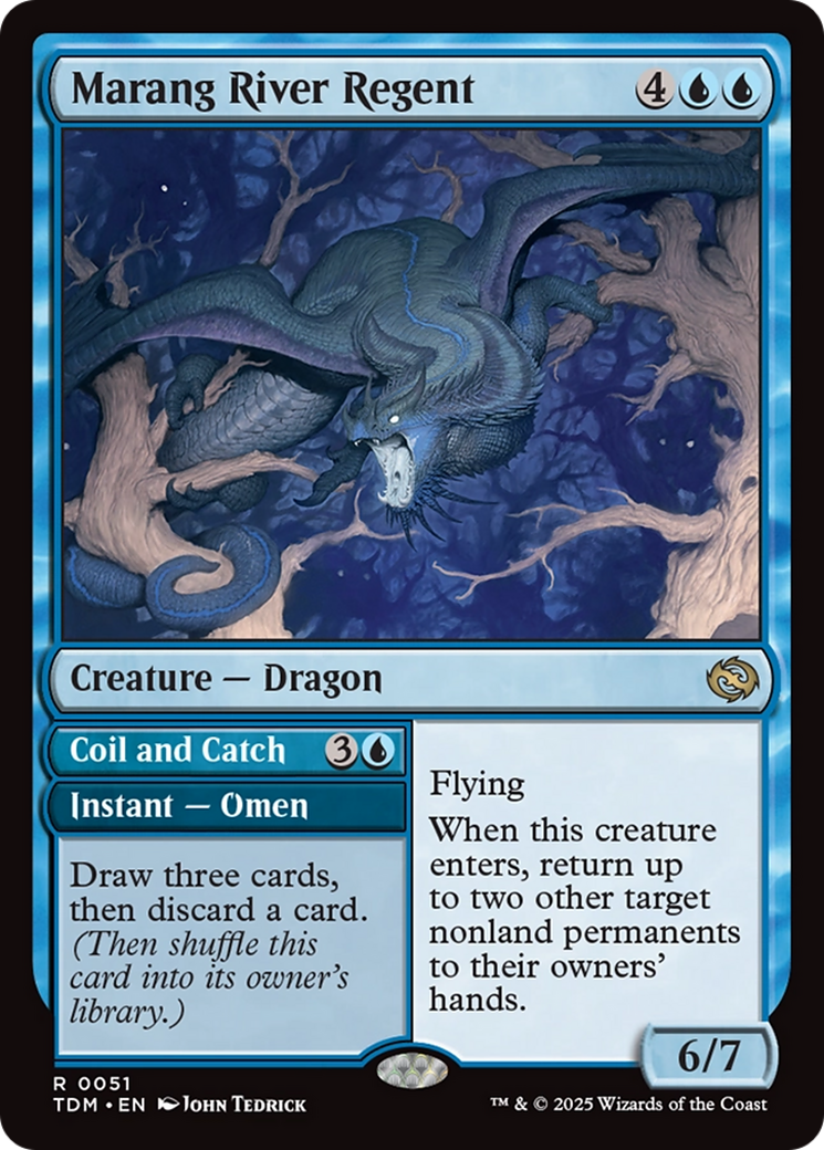 Marang River Regent // Coil and Catch (TDM-051) - Tarkir: Dragonstorm Foil - Poke-Collect