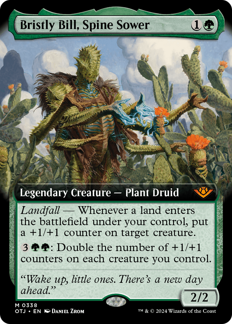 Bristly Bill, Spine Sower (OTJ-338) - Outlaws of Thunder Junction: (Extended Art) Foil - Poke-Collect