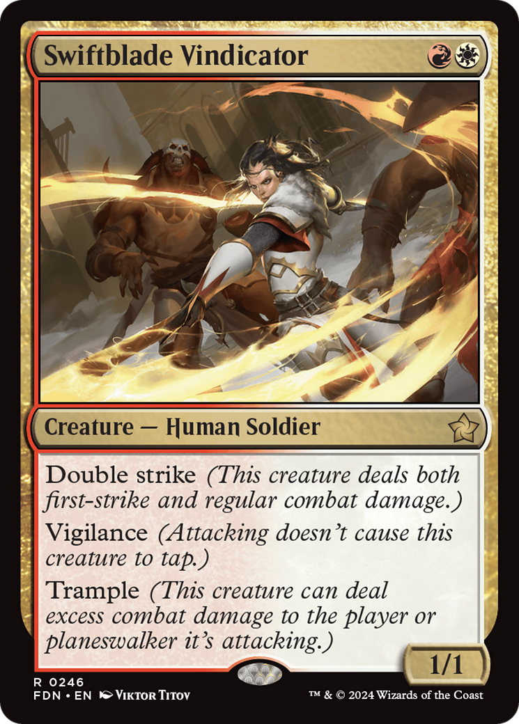 Swiftblade Vindicator (FDN-246) - Foundations Foil - Poke-Collect