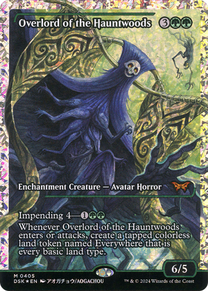 Overlord of the Hauntwoods (DSK-405) - Duskmourn: House of Horror: (Showcase) Foil - Poke-Collect