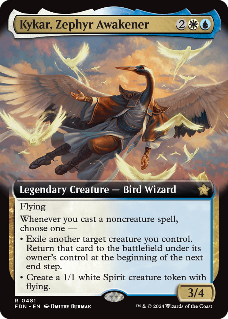 Kykar, Zephyr Awakener (FDN-481) - Foundations: (Extended Art) - Poke-Collect
