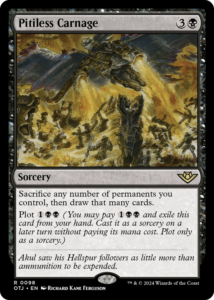 Pitiless Carnage (OTJ-098) - Outlaws of Thunder Junction Foil - Poke-Collect