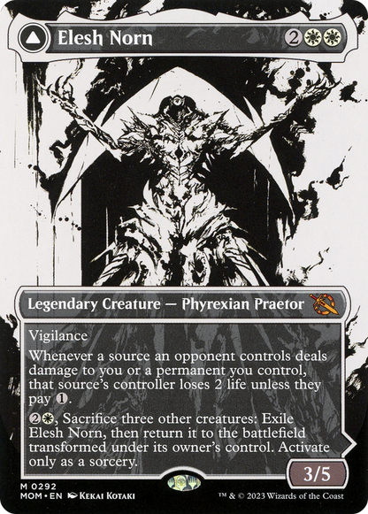 Elesh Norn // The Argent Etchings (MOM-292) - March of the Machine: (Showcase) (Borderless) - Poke-Collect