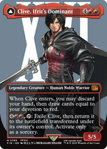 Clive, Ifrit's Dominant // Ifrit, Warden of Inferno (FIN-385) - FINAL FANTASY: (enchantment) (Borderless) Foil - Poke-Collect