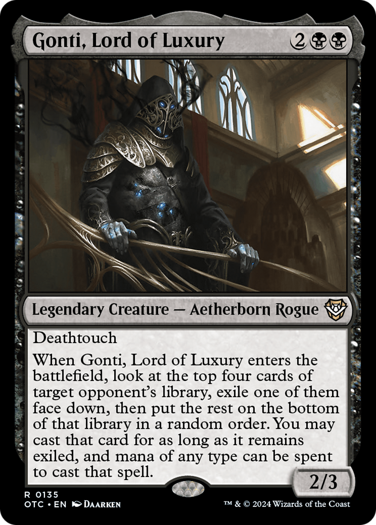Gonti, Lord of Luxury (OTC-135) - Outlaws of Thunder Junction Commander - Poke-Collect