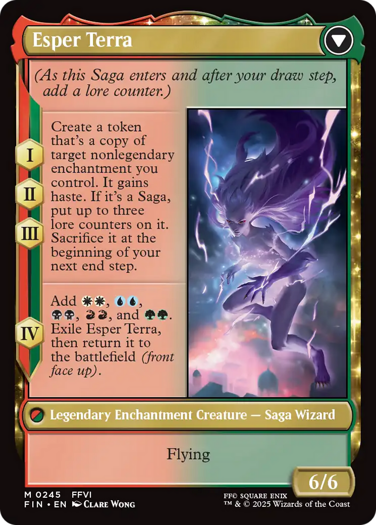 Terra, Magical Adept // Esper Terra (FIN-245) - FINAL FANTASY: (enchantment) Foil - Poke-Collect