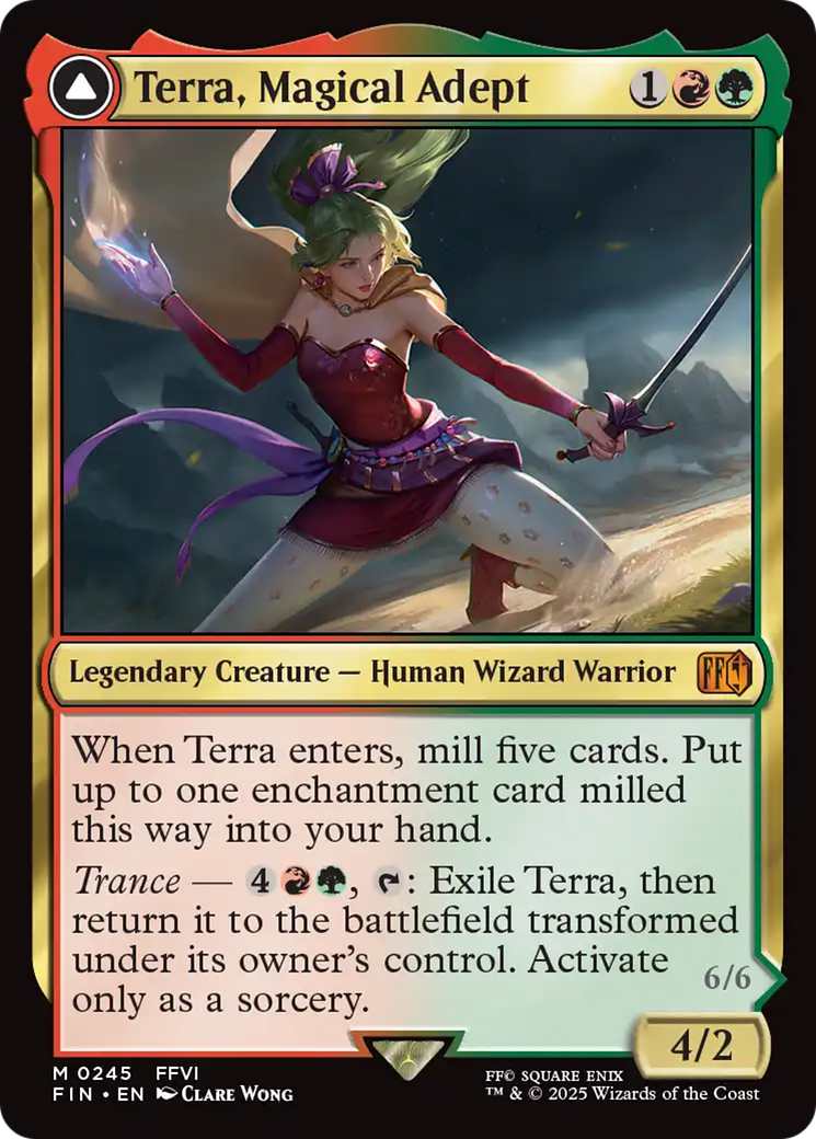 Terra, Magical Adept // Esper Terra (FIN-245) - FINAL FANTASY: (enchantment) Foil - Poke-Collect