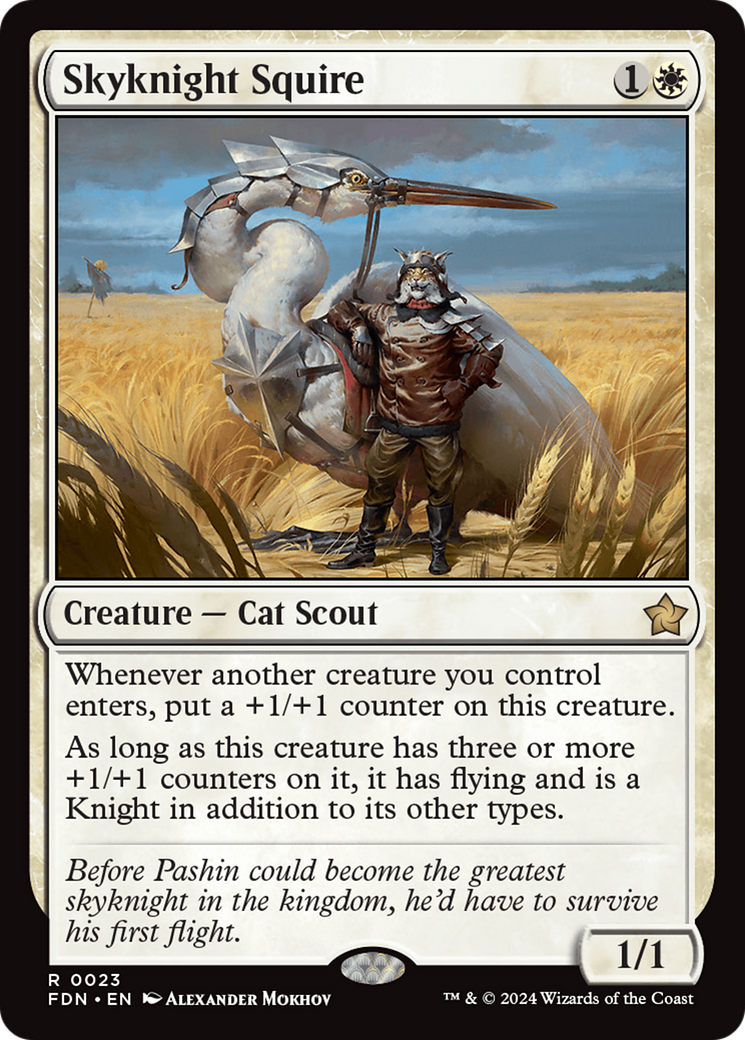 Skyknight Squire (FDN-023) - Foundations Foil - Poke-Collect
