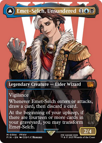 Emet-Selch, Unsundered // Hades, Sorcerer of Eld (FIN-394) - FINAL FANTASY (Borderless) Foil - Poke-Collect