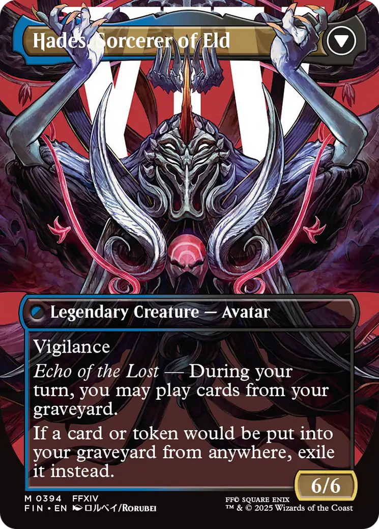 Emet-Selch, Unsundered // Hades, Sorcerer of Eld (FIN-394) - FINAL FANTASY (Borderless) Foil - Poke-Collect