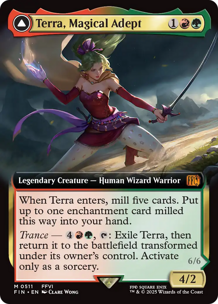 Terra, Magical Adept // Esper Terra (FIN-511) - FINAL FANTASY: (enchantment, Extended Art) Foil - Poke-Collect