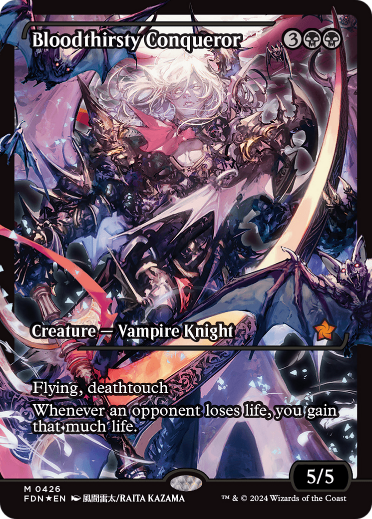 Bloodthirsty Conqueror (FDN-426) - Foundations: (Showcase) Foil - Poke-Collect