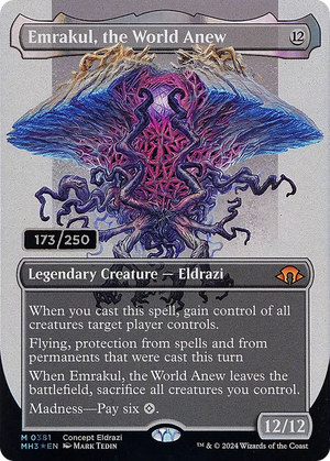 Emrakul, the World Anew (Borderless) (Serial Numbered) (MH3-381) - Modern Horizons 3 (Borderless) Foil - Poke-Collect