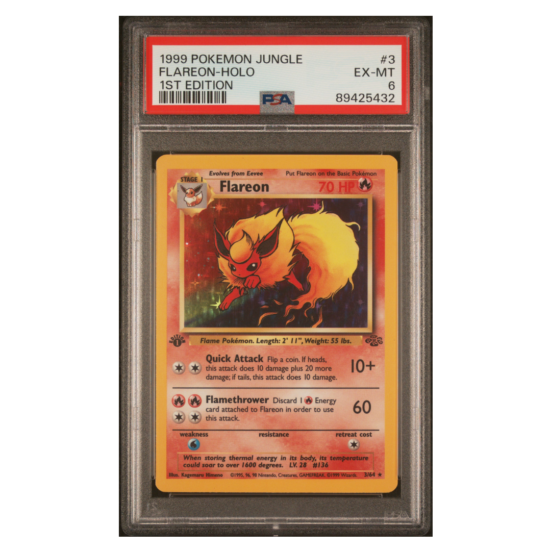 Flareon Jungle Holo 1st Edition #3 PSA 6 - Poke-Collect