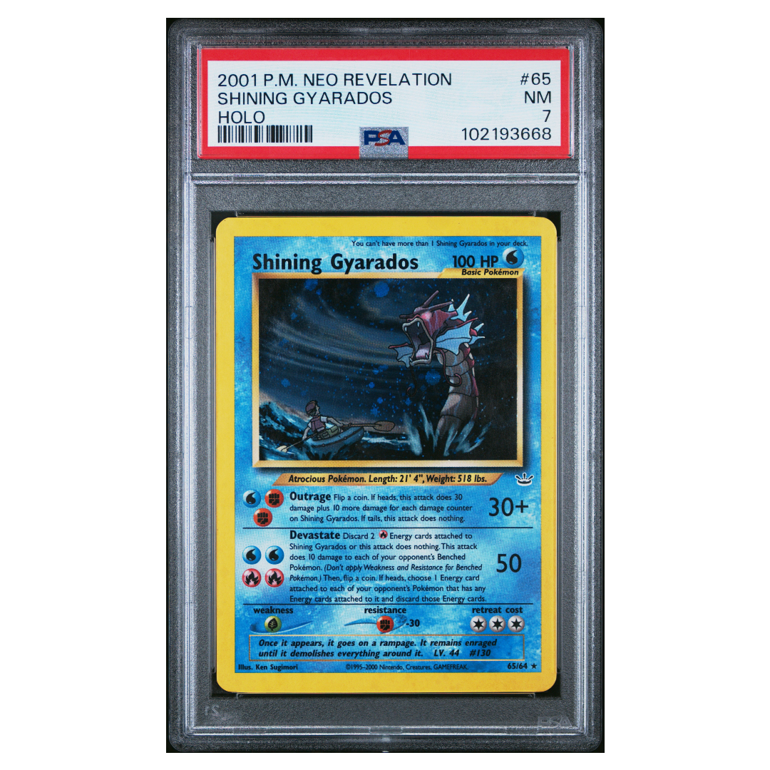 Shining Gyarados Holo Neo Revelation #65 PSA 7 - Poke-Collect