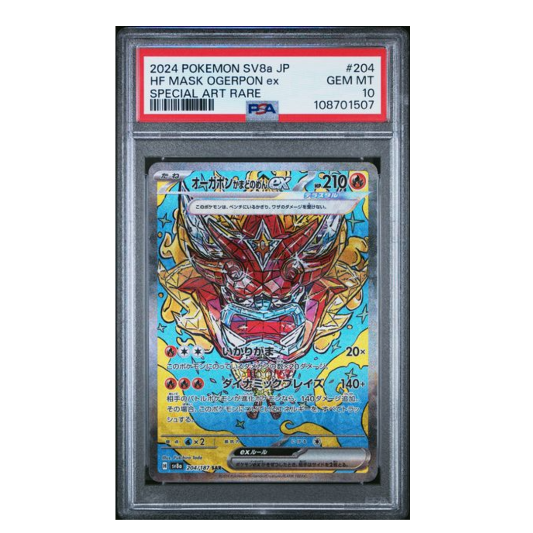Hearthflame Mask Ogerpon ex SAR SV8a #204 PSA 10 - Poke-Collect