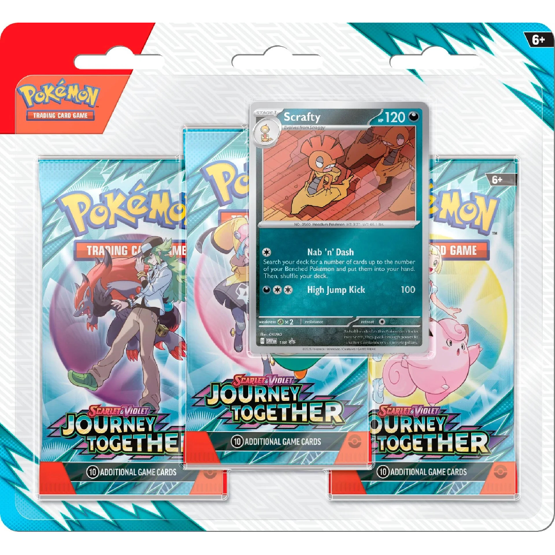 Scarlet & Violet: Journey Together 3-Pack Blister (Scrafty)