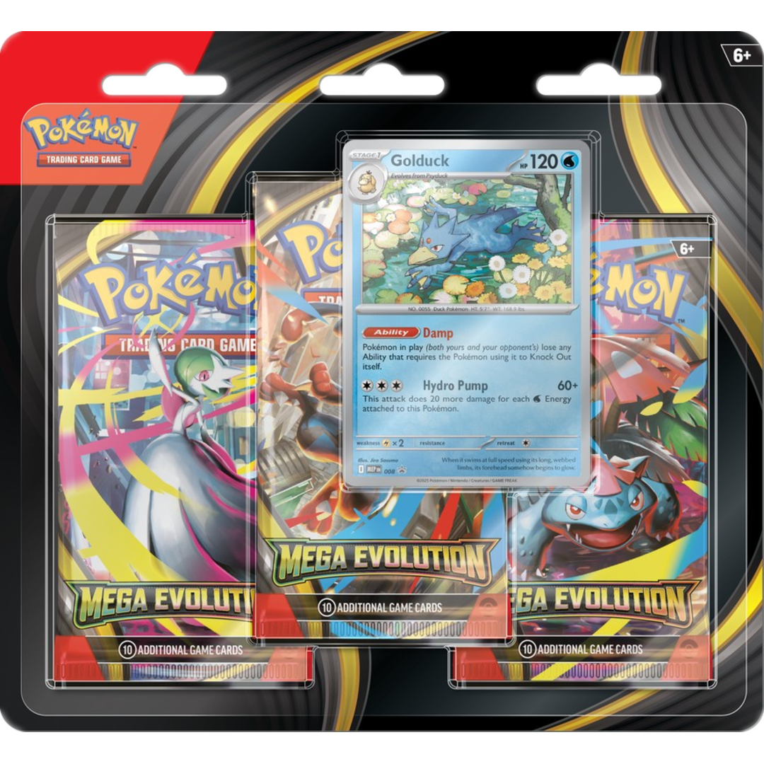 Mega Evolution 3-Pack Blister (Golduck) - Poke-Collect