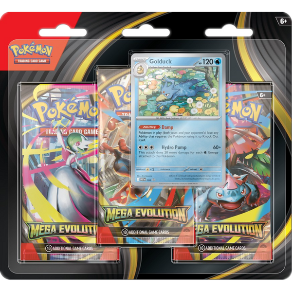 Mega Evolution 3-Pack Blister (Golduck) - Poke-Collect