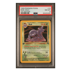 Muk Holo Fossil 1st Edition #13 PSA 8 - Poke-Collect