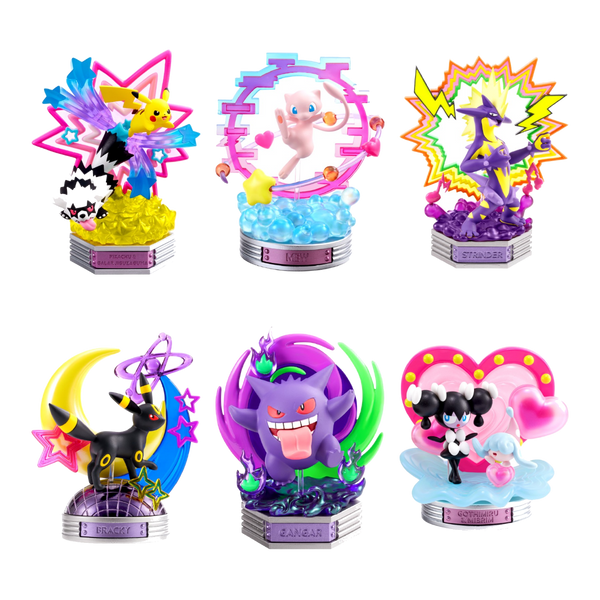 Pokemon Neon Party Blind Box - all 6 figures in the set