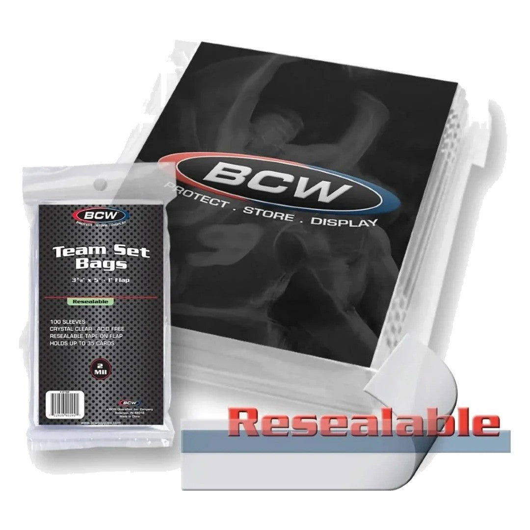 BCW Resealable Team Set Bags (100)