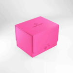 Sidekick 100+ XL Convertible Deck Box | Sideloading Card Storage Box with Removable Cover Clips | Holds 100 Double-Sleeved Cards in Extra Thick Inner Card Sleeves | Pink Color | Made by Gamegenic
