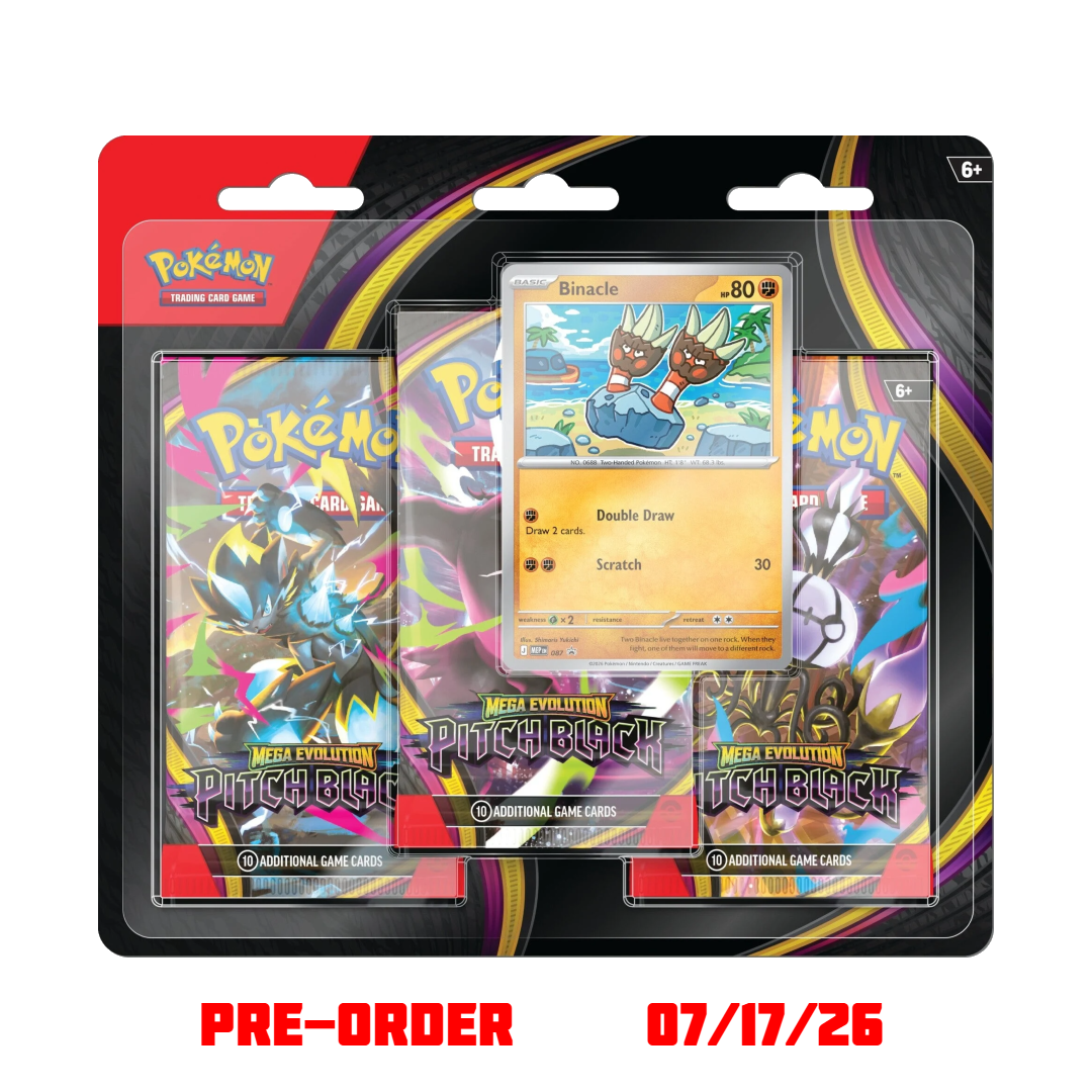 Mega Evolution: Pitch Black 3-Pack Blister (Early Bird Special) - Poke-Collect