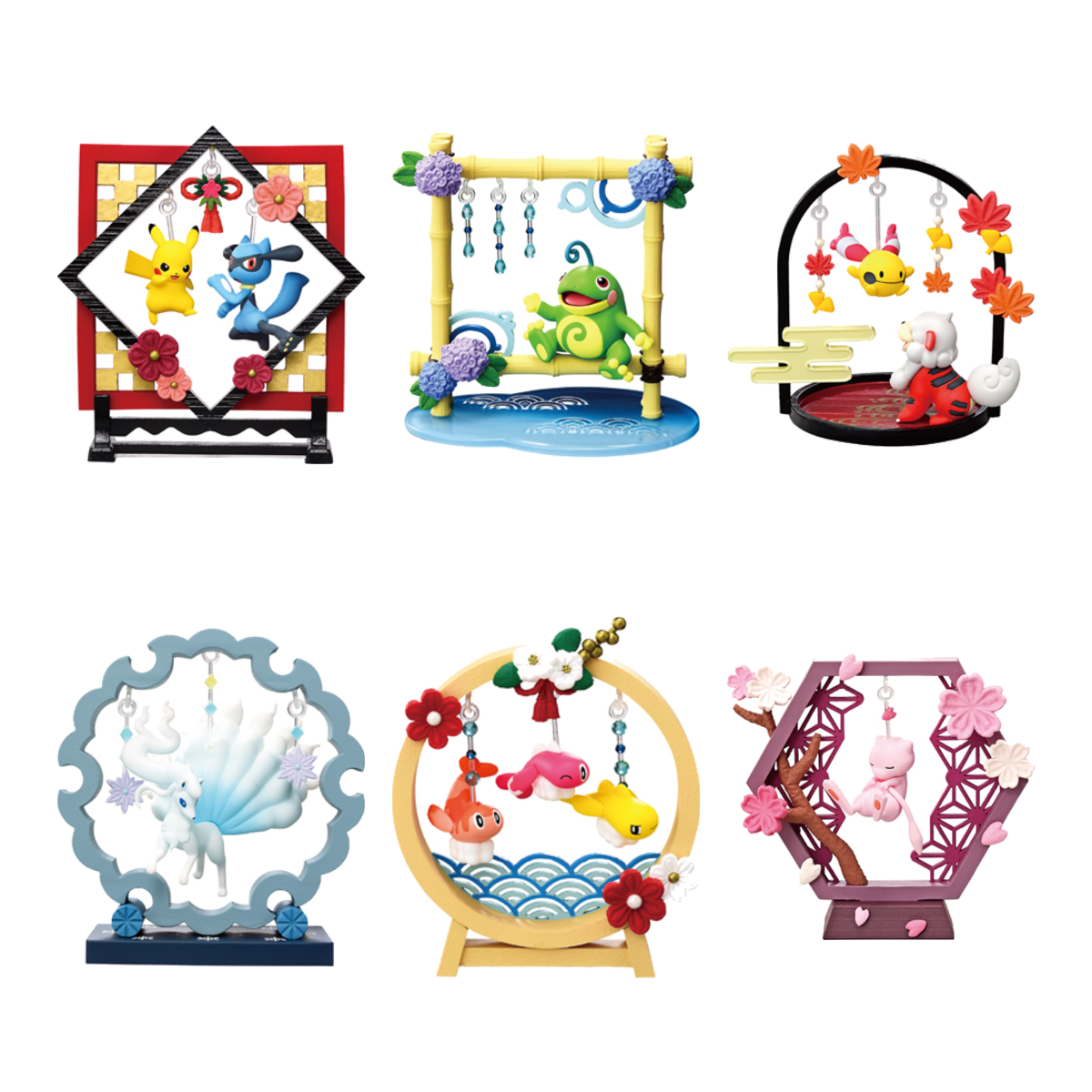 Pokemon Soft and Swaying Decoration Blind Box - all 6 figures in the set