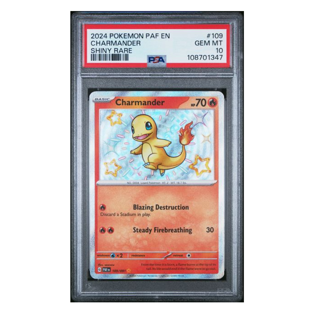 Charmander Shiny Rare Paldean Fates #109 PSA 10 - Poke-Collect