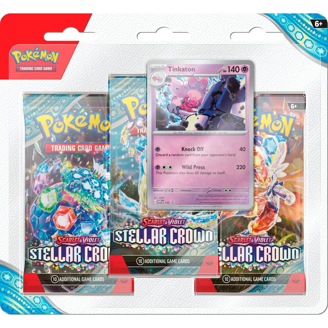 Scarlet & Violet: Stellar Crown - 3 Pack Blister (Tinkaton) - Poke-Collect