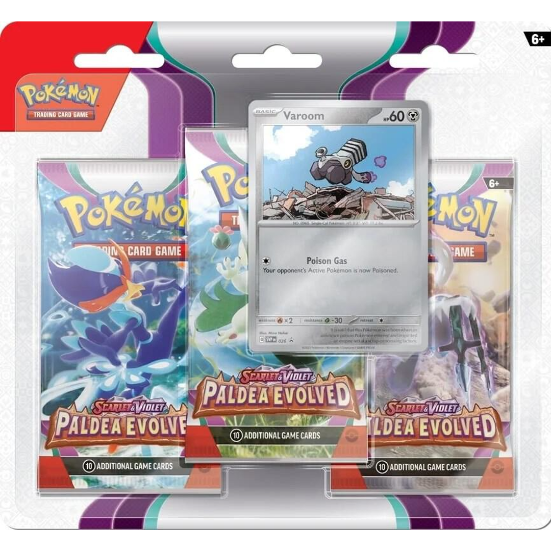 Paldea Evolved 3 Pack Blister [Varoom] - SV02: Paldea Evolved (PAL) - Poke-Collect